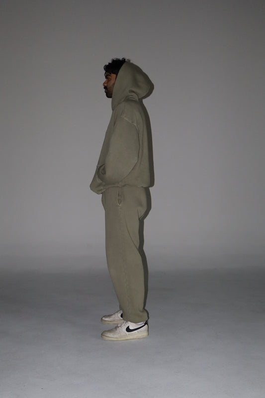 Vintage Olive Green Hoodie