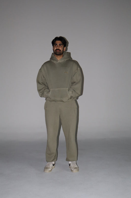 Vintage Olive Green Hoodie